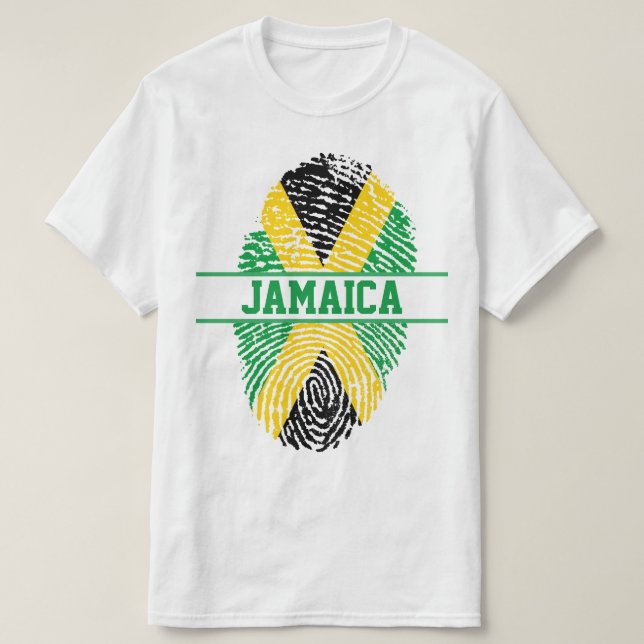 JAMAICAN FLAG FINGERPRINT T-Shirt (Design vorne)