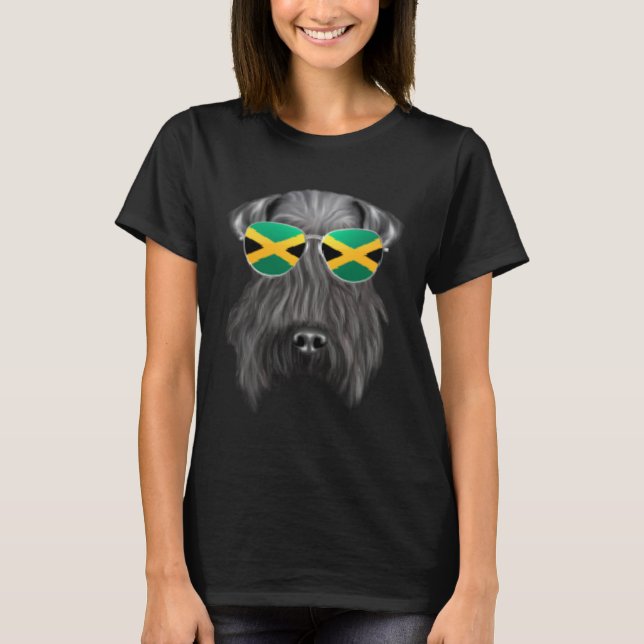 Jamaican Flag Kerry Blue Terrier Dog Jamaica Pocke T-Shirt (Vorderseite)
