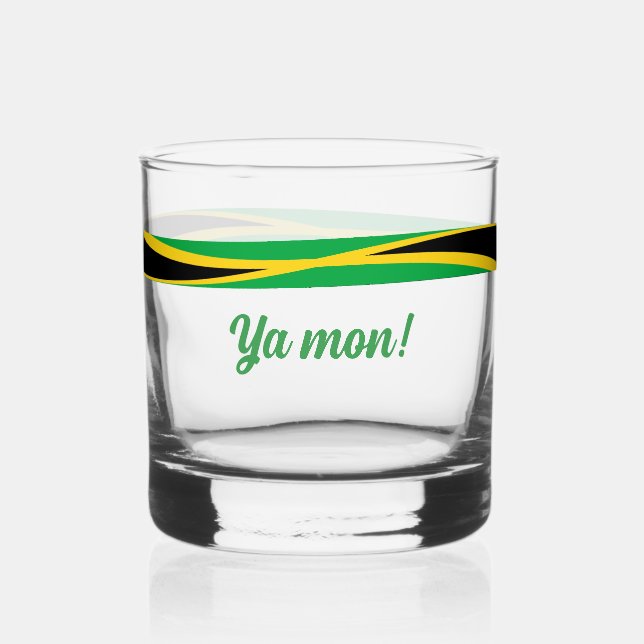 Jamaican Flag Ya Mon Whiskyglas (Vorderseite)