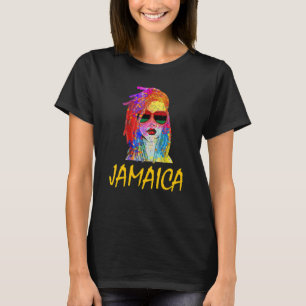 Jamaican Girl Messy Hair Jamaica Pride Patriotic A T-Shirt
