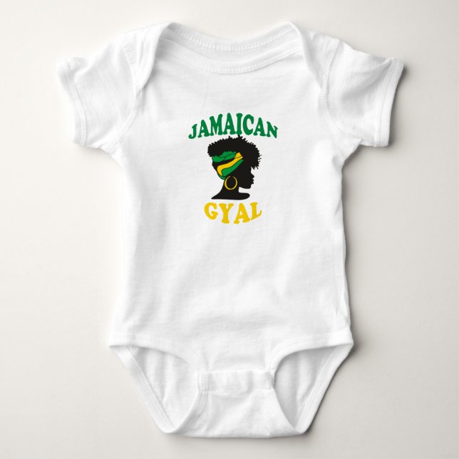 Jamaican Gyal Baby Bodysuit Strampler (Vorderseite)