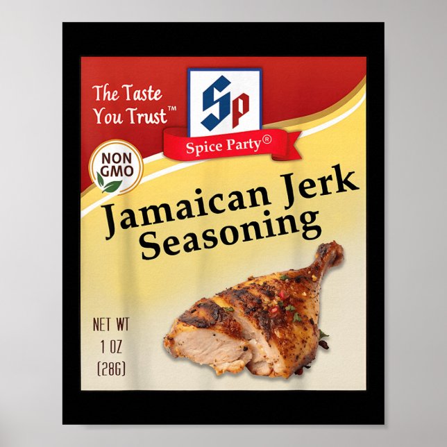Jamaican Jerk Seasoning Condiment Holiday Spice Co Poster (Vorne)