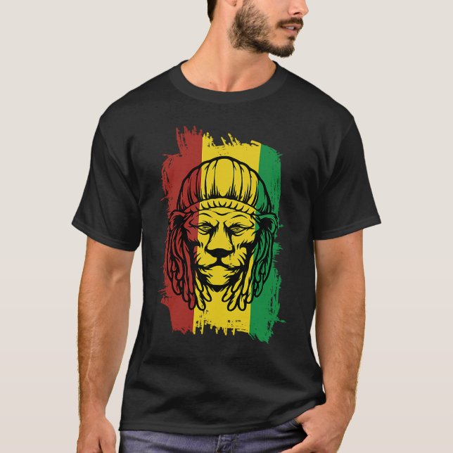 Jamaican Lion Multi Coloured T-Shirt (Vorderseite)