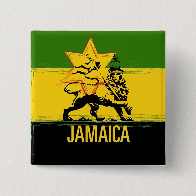 Jamaican Lion of Judah Button (Vorderseite)