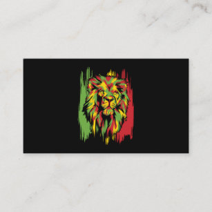 Jamaican Lion Rasta African Reggae Visitenkarte
