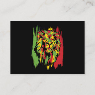Jamaican Lion Rasta African Reggae Visitenkarte