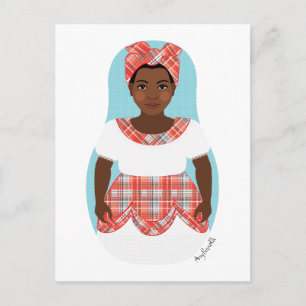 Jamaican Matryoshka Postcard Postkarte