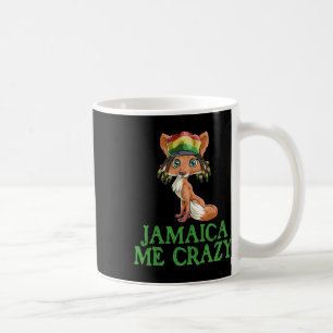 Jamaican Me Crazy Flag Fox T Shirt Funny Regg Kaffeetasse