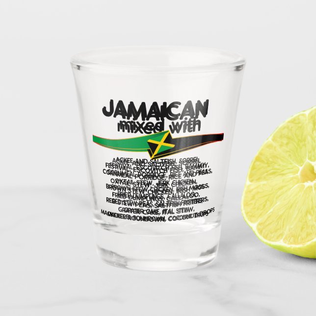 Jamaican Mixed With Jamaica Proud Schnapsglas (Vorderseite)