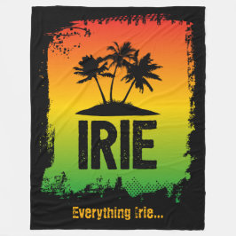 Jamaican Patwah Rastafari Alles IRIE Cool Fleecedecke