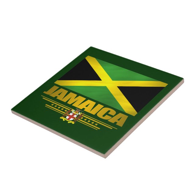 Jamaican Pride Keramik Tile/Untersetzer Fliese (Seite)