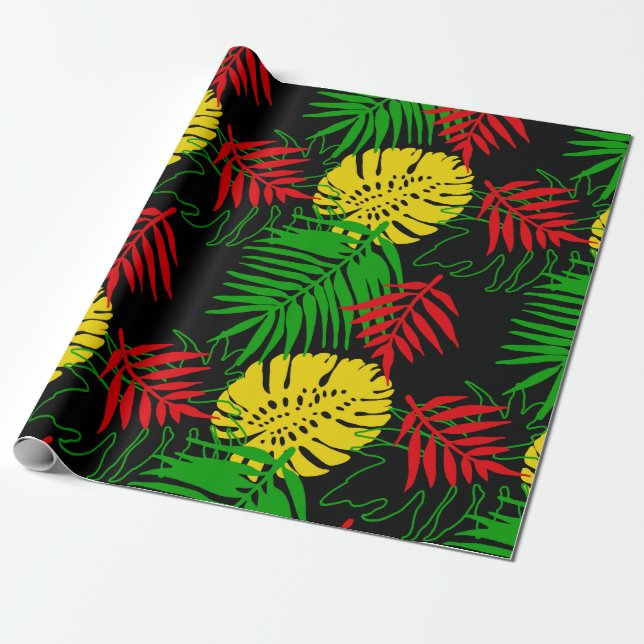 Jamaican Rasta Colors Caribbean Wedding Geschenkpapier (Ungerollt)