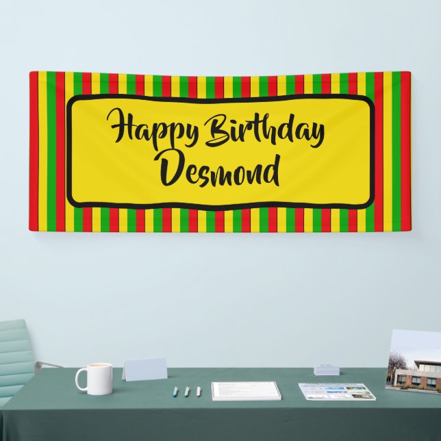 Jamaican Rasta Happy Birthday Party Banner (Messe)