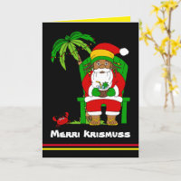 Jamaican Rasta Santa Merry Weihnachten