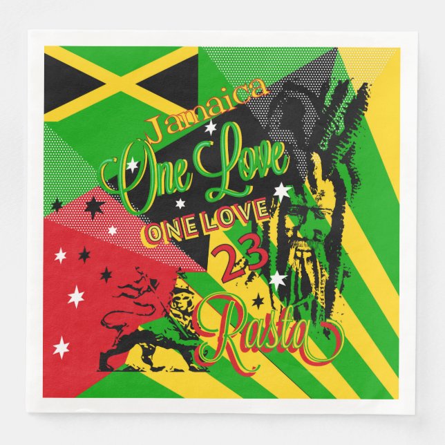 Jamaican Reggae Party Napkin Serviette (Vorderseite)
