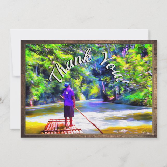 Jamaican River Raft Ride Danke, J001 Dankeskarte (Vorderseite)