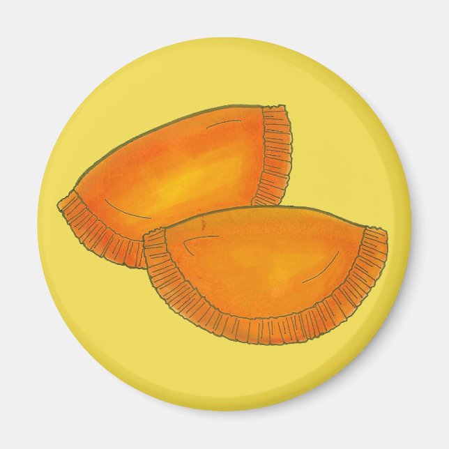 Jamaican Spicy Beef Patty Patties Jamaica Pastry Magnet (Vorne)