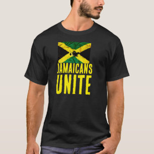 JAMAICANS UNITE Basic Dunkle T - Shirt