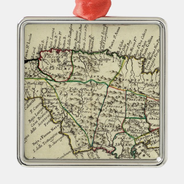 Jamaika 3 silbernes ornament (Vorne)