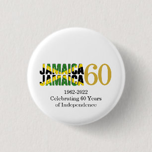 JAMAIKA 60 Jahre Unabhängigkeit Button