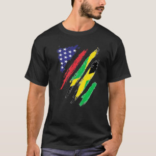 Jamaika-Amerikanische Flagge USA Patriot Heritage T-Shirt