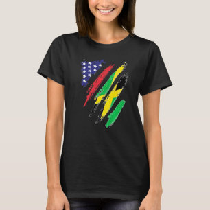 Jamaika-Amerikanische Flagge USA Patriot Heritage T-Shirt