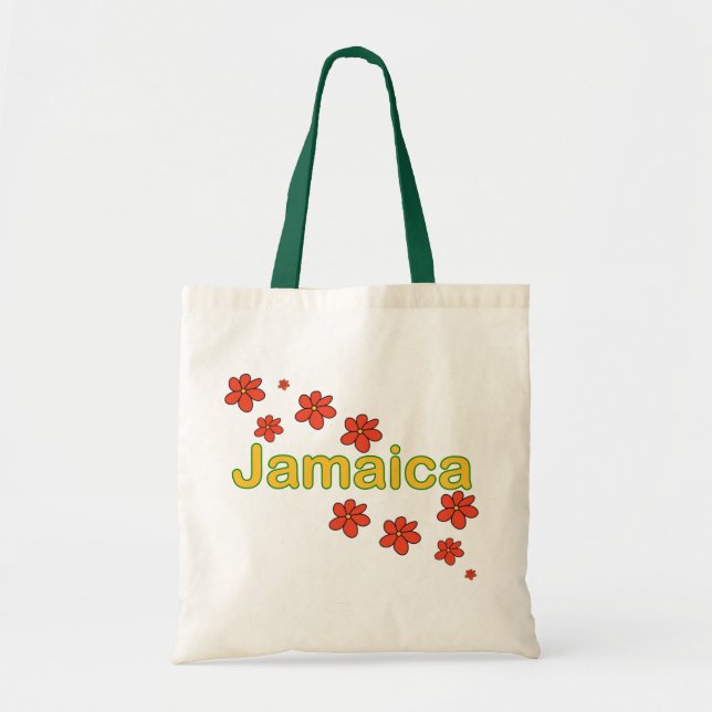 Jamaika-Blumen-Tasche Tragetasche (Vorne)
