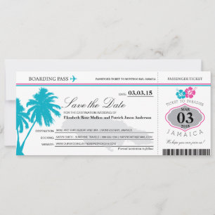Jamaika-Boarding-Pass Save the Date