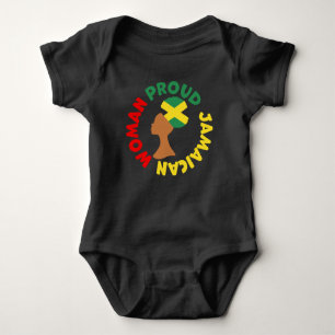 Jamaika Country Flag Roots Proud Jamaikanische Fra Baby Strampler