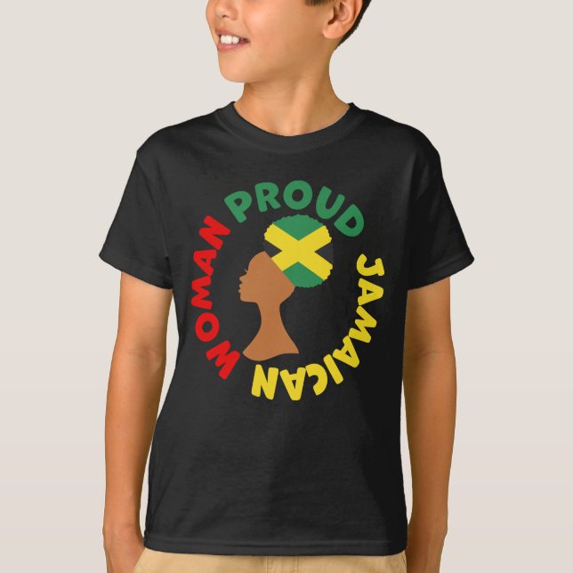 Jamaika Country Flag Roots Proud Jamaikanische Fra T-Shirt (Vorderseite)