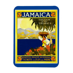 Jamaika, das Juwel der Tropen, im Vintage-Stil Magnet