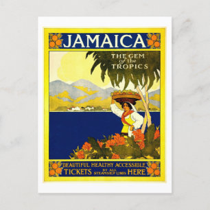Jamaika, das Juwel der Tropen, im Vintage-Stil Postkarte
