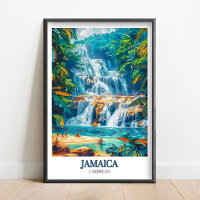 Jamaika Druck - Dunn_s River Falls Kunst - Jamaika