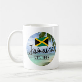 "Jamaika Est. 1962" Strand mit jamaikanischer Flag Kaffeetasse