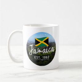 "Jamaika Est. Blaue Berge 1962 mit Flagge Kaffeetasse