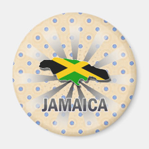 Jamaika Flag Karte 2.0 Magnet