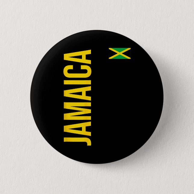 Jamaika-Flagge Athletik-Fußball-Trikot  Button (Vorderseite)