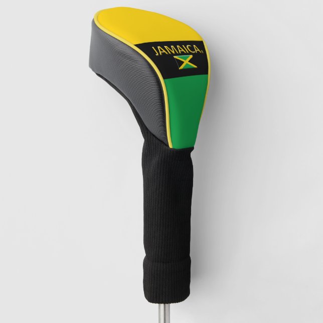 Jamaika-Flagge färbt Golf-Kopf-Abdeckung Golf Headcover (angewinkelt)