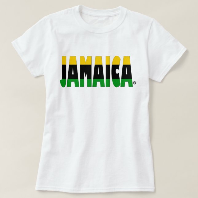 Jamaika-Flagge färbt jamaikanischen Streifen-T - T-Shirt (Design vorne)