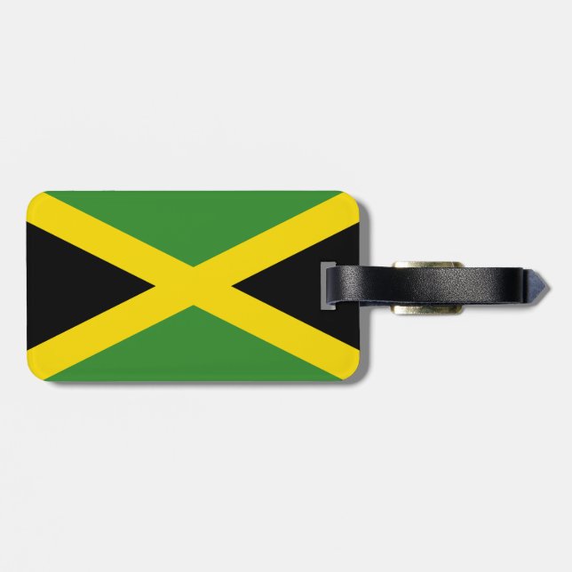 Jamaika-Flagge Gepäckanhänger (Rückseite horizontal)