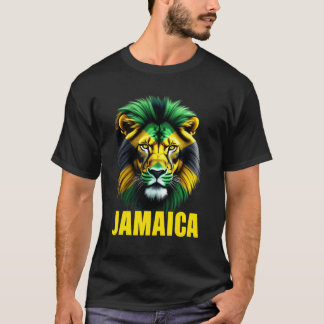 Jamaika-Flagge Löwendesign Schöne jamaikanische Fl T-Shirt