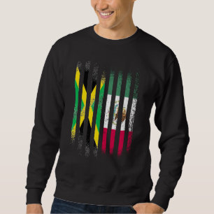 Jamaika-Flagge Mexiko Gewachsene Länderflaggen Str Sweatshirt