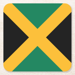 Jamaika-Flagge Rechteckiger Pappuntersetzer