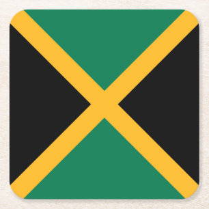 Jamaika-Flagge Rechteckiger Pappuntersetzer