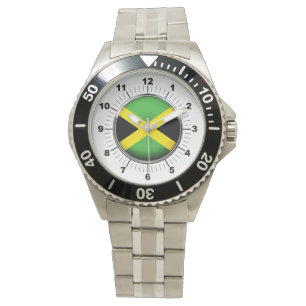 Jamaika-Flagge Stainless Steel Bracelet Watch Armbanduhr