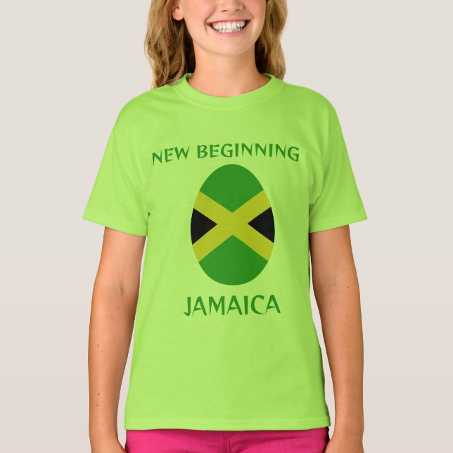 Jamaika-Flagge T-Shirt (Vorderseite)
