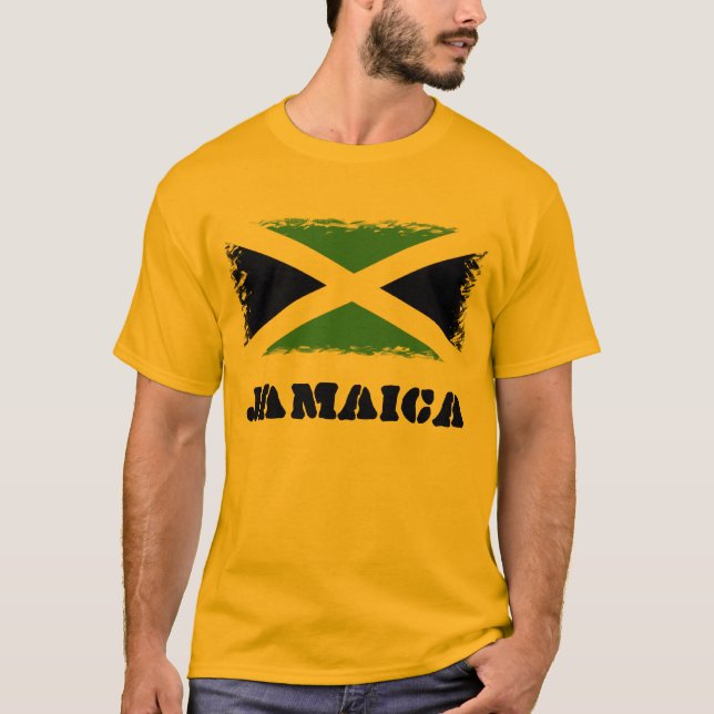 Jamaika-Flagge T-Shirt (Vorderseite)