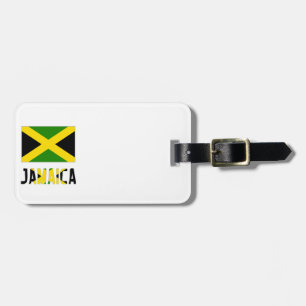 Jamaika-Flagge und Wort Gepäckanhänger