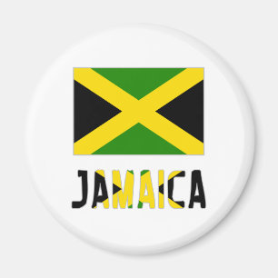 Jamaika-Flagge & Wort Magnet