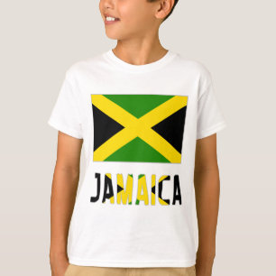 Jamaika-Flagge & Wort T-Shirt